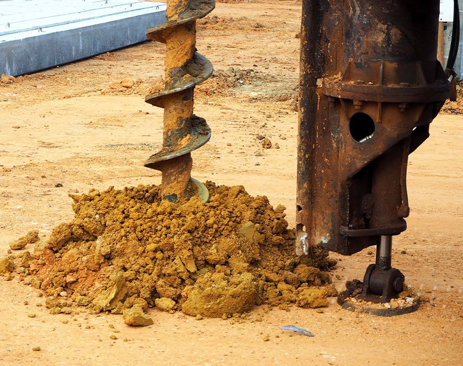 Earth Auger Drilling Soil Construction Foundation