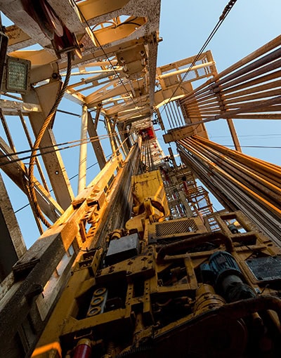 Oil Drilling Rig Structure Upward View
